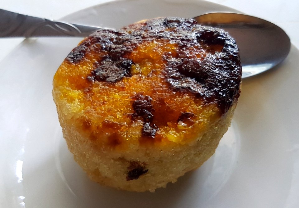 Puto lanson (cassava puto) with bukayo (sweetened coconut) - Philippines