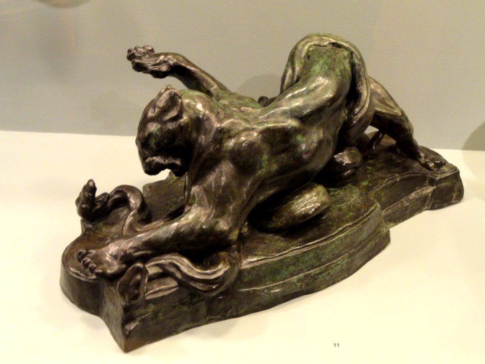 Puma and Snakes by Arthur Putnam, 1906, bronze - Hood Museum of Art - DSC09160