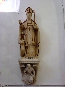 Puiseux (Ardennes) église, statue 07 Saint Hubert