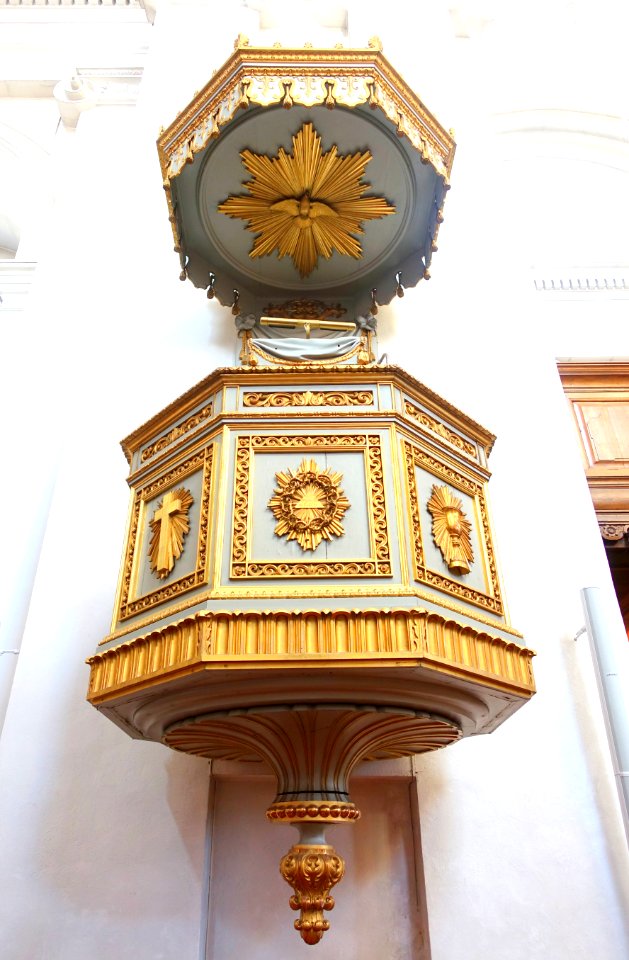 Pulpit - Interior of Fredrikskyrkan - Karlskrona, Sweden - DSC08397