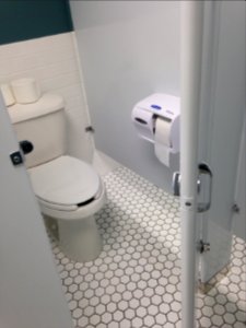 Public bathroom toilet
