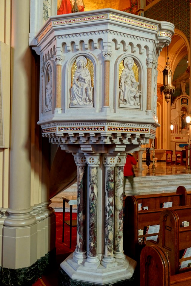 Pulpit - Saints Peter and Paul Catholic Church - San Francisco, CA - DSC02590