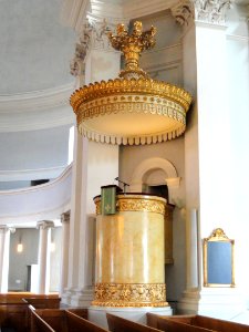 Pulpit - Interior of Helsinki Lutheran Cathedral - DSC05391