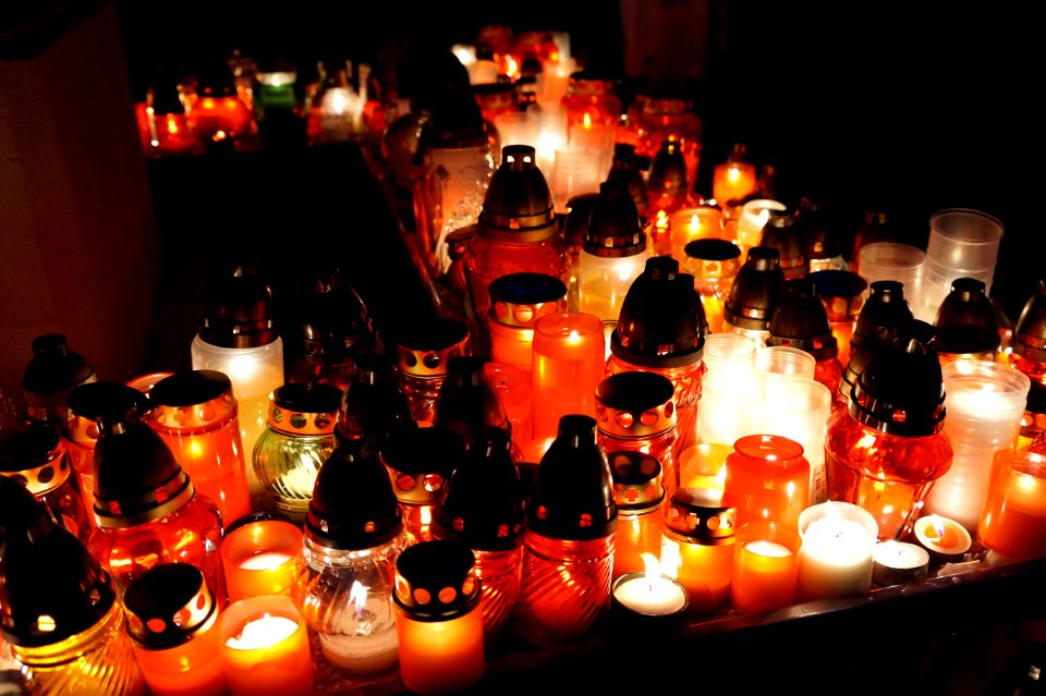 Public domain image - candles at night for Christian prayer event