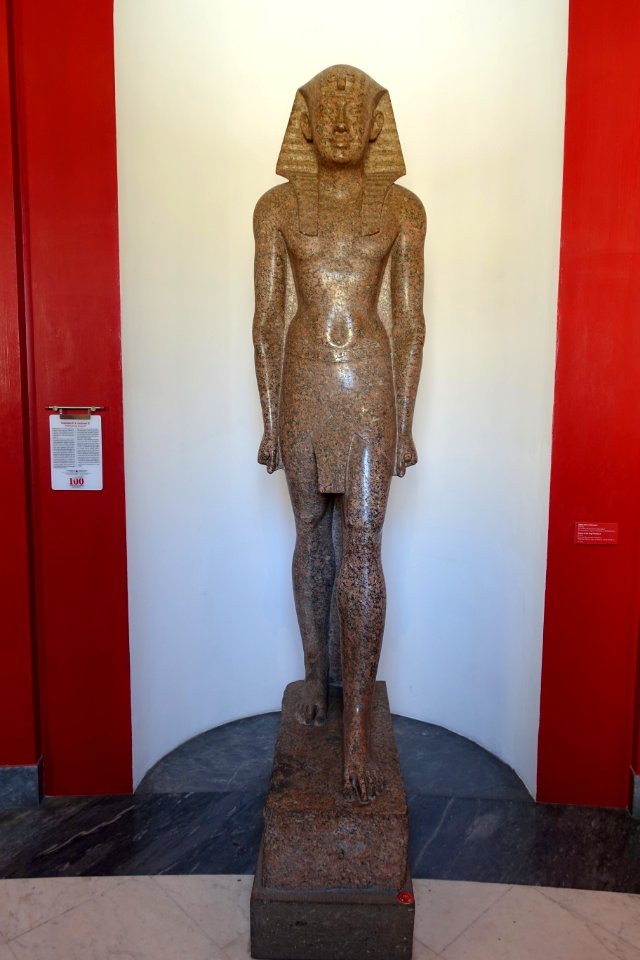 Ptolemy II, found in Rome, Horti Sallustiani, Ptolemaic Period, reign of Ptolemy II, 285-246 BC, granite - Museo Gregoriano Egizio - Vatican Museums - DSC00829