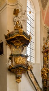 Pulpit, Saint Peter and Paul church, Oberammergau, Bavaria, Germany