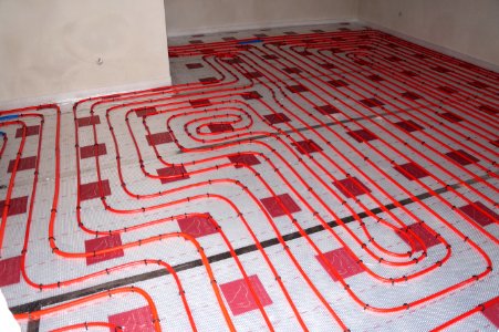 Public domain image - underfloor heating installation