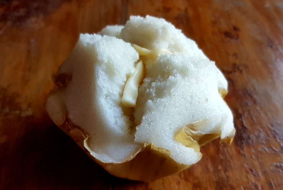 Puto (Filipino rice cake) with cheese