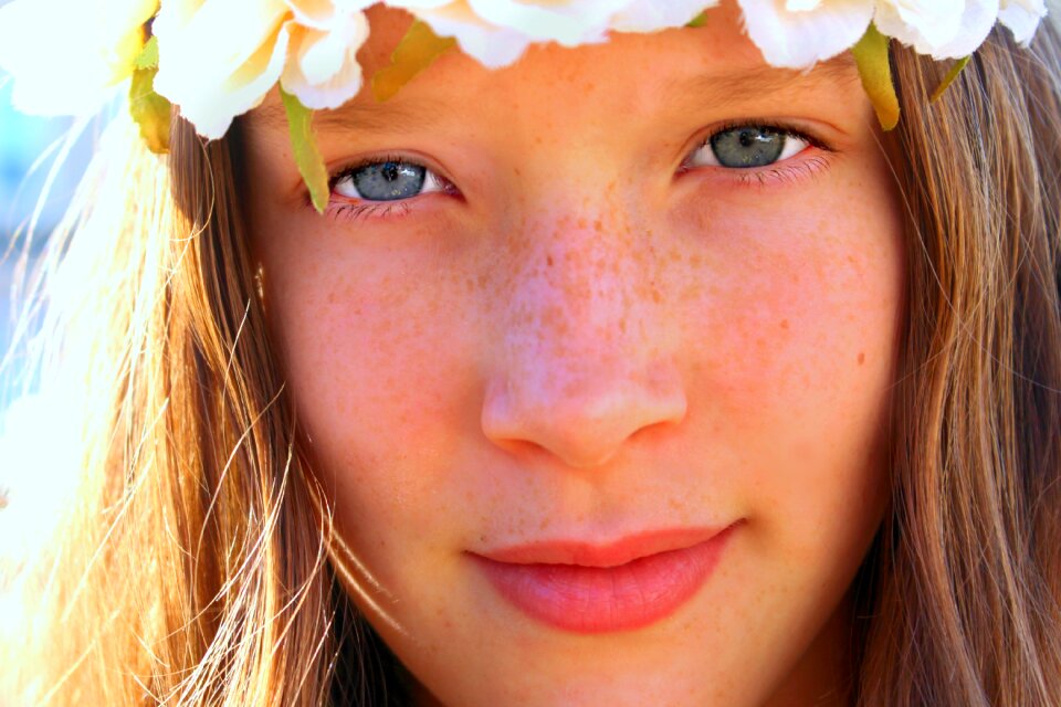 Beautiful eyes summer happiness