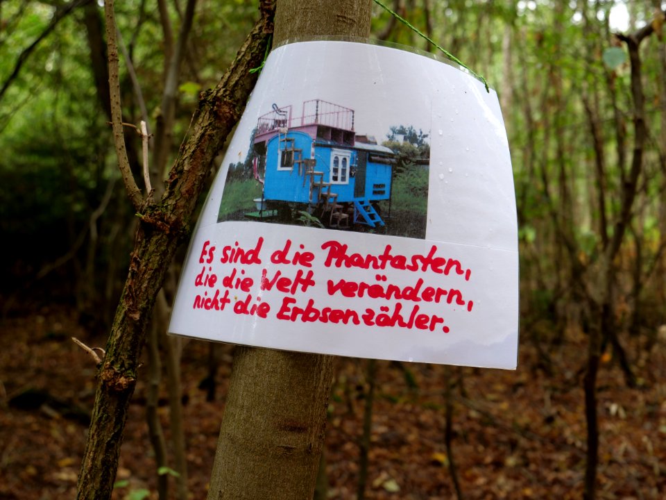 Protest sign in the Hambach forest 06