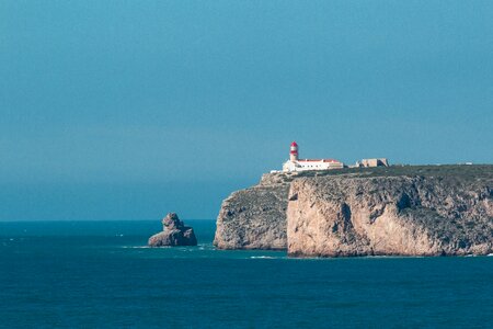 Lighthouse end of the world wave photo