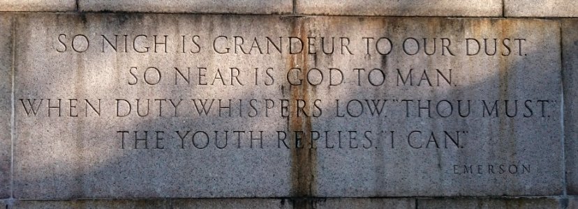 Providence, Rhode Island World War I monument - south inscription