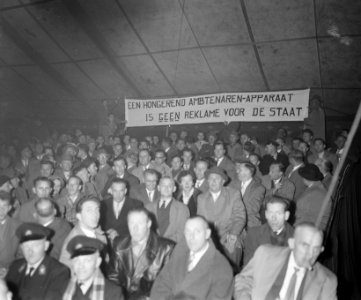 Protestvergadering ambtenaren in Den Haag, Bestanddeelnr 909-0596