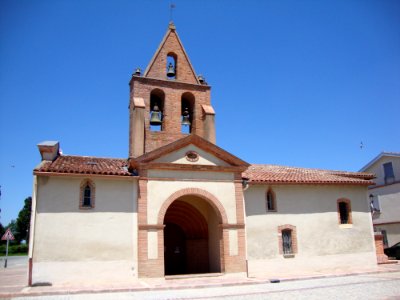 Pujaudran (Gers) église, façade