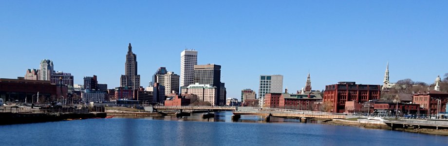 Providence Pedestrian Bridge viewed from the Point Street Bridge