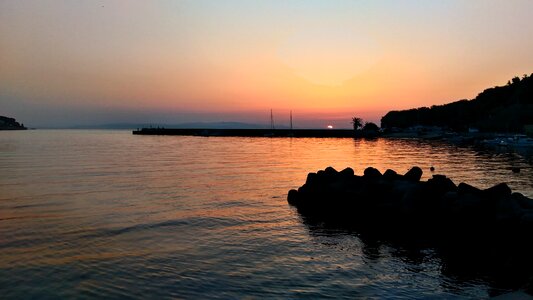 Morning glow sea bay
