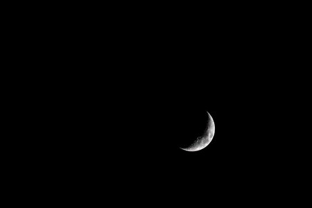 Crescent sky night photograph