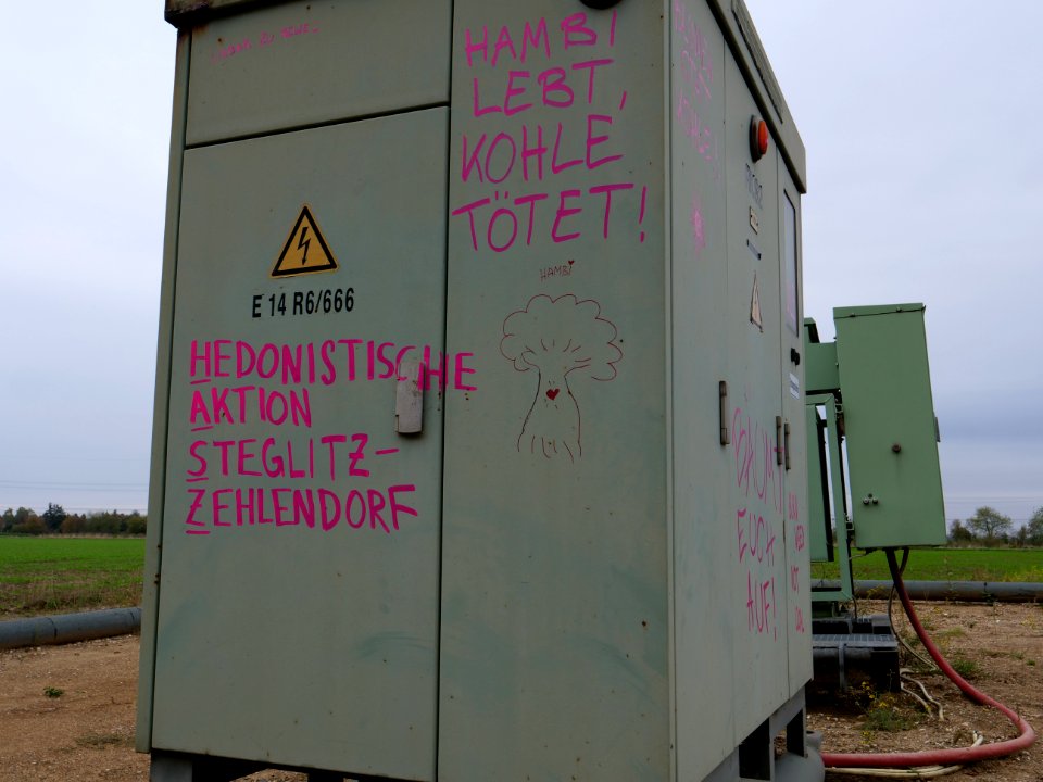 Protest writing in the Hambach forest 03