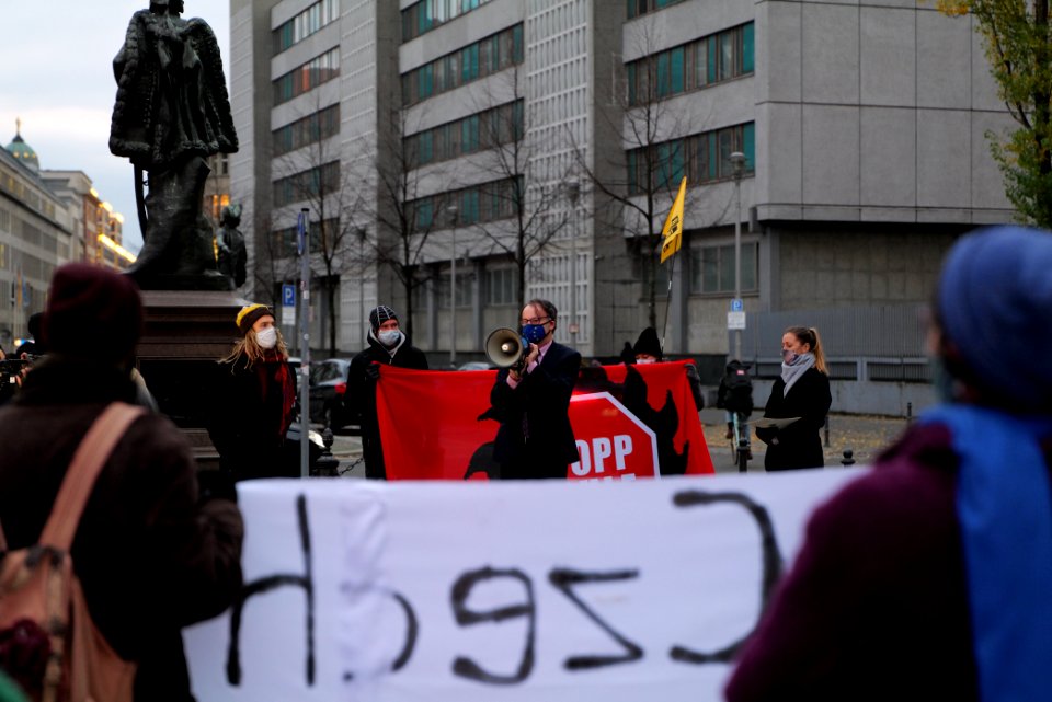 Protest on Czech Republic coal commission in front of embassy in Berlin 2020-11-30 63
