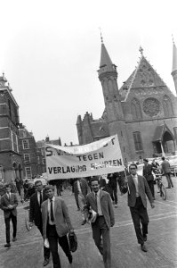 Protestaktie SVB tegen beurzenbeleid, Bestanddeelnr 919-3214