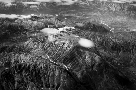 Black and white mountains swiss alps
