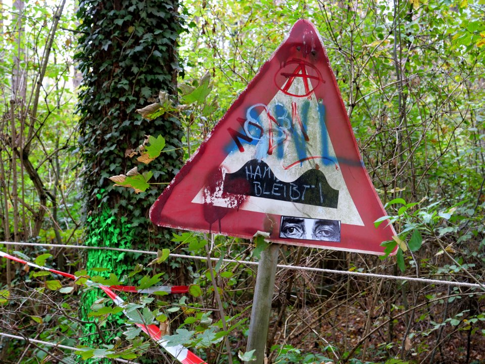 Protest writing in the Hambach forest 05