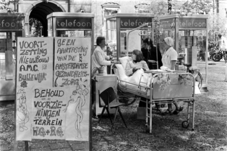 Protest van initiatiefcomite tot behoud van het Academisch Medisch Centrum , ope, Bestanddeelnr 928-5739