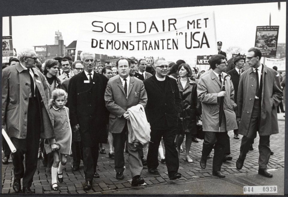 Protest tegen Vietnamoorlog, Bestanddeelnr 044-0930