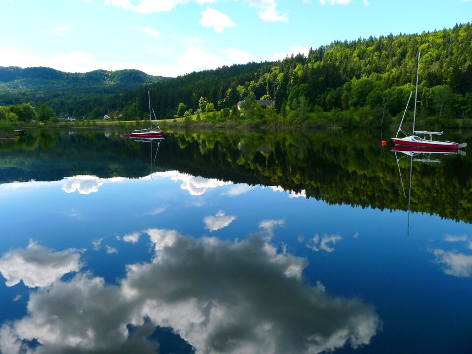 Water reflection carinthia austria