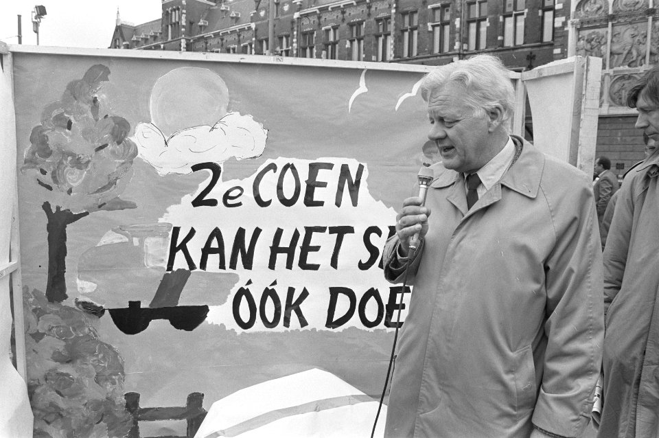 Protestactie tegen de bouw van de tweede Coentunnel in Amsterdam, Bestanddeelnr 933-6310