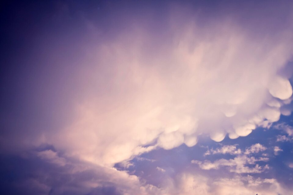 Mood clouds form covered sky