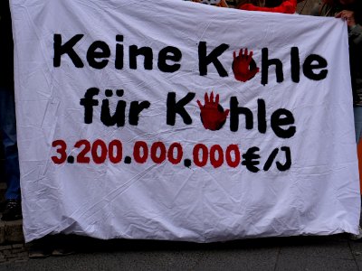 Protest at start of the "Coal Commission" 21