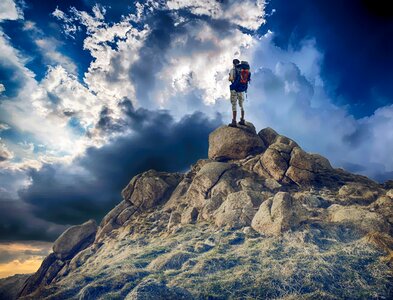 Mountaineering climbing outdoor photo