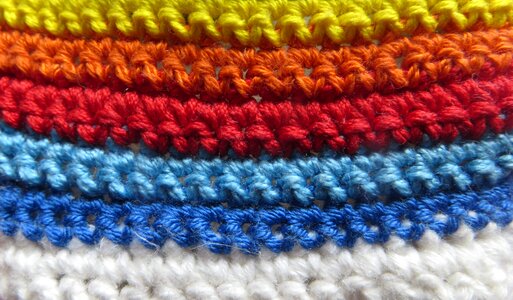 Yarn stripes knitting photo