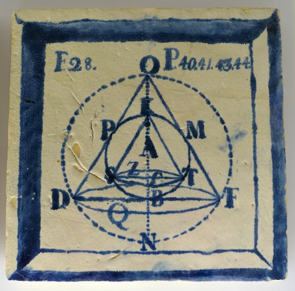 Propositions 40-44, chosen theorems of Archimedes as published by Andre Tacquet in 1654, Coimbra, 1700-1750 - Museu Nacional de Machado de Castro - Coimbra, Portugal - DSC00170
