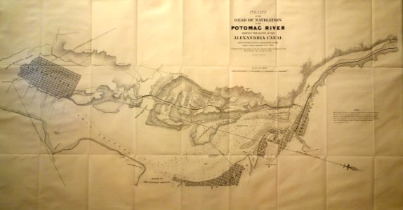 Proposed route of Alexandria Canal, drawn 1838 - The Lyceum - Alexandria, Virginia - DSC03454