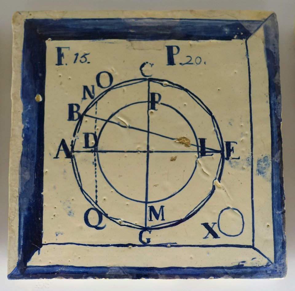Proposition 20, chosen theorems of Archimedes as published by Andre Tacquet in 1654, Coimbra, 1700-1750 - Museu Nacional de Machado de Castro - Coimbra, Portugal - DSC00169