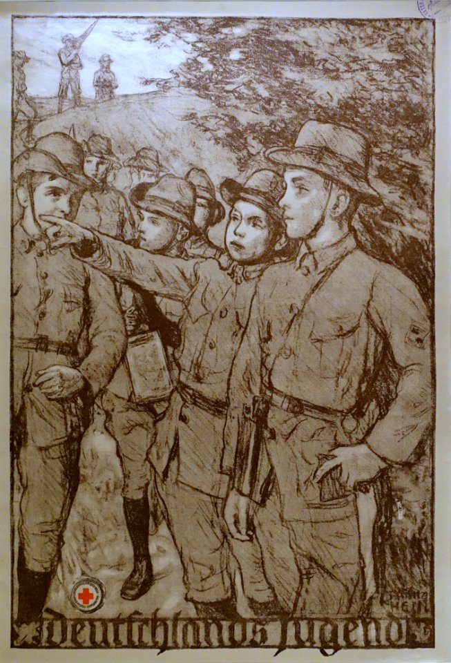 Propaganda poster by Franz Hein, Deutschlands Jugend, Germany, 1915 AD - Braunschweigisches Landesmuseum - DSC04701
