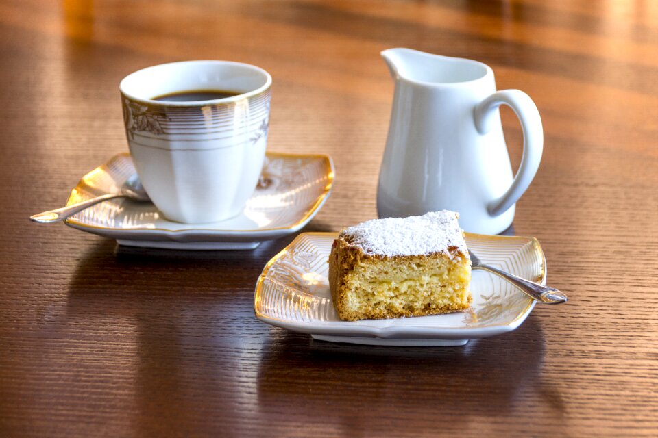 Sweet snack a moment of pleasure coffee and cake