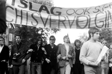 Protestdemonstratie studenten en arbeiders tegen rechtzaken Maagdenhuisbezetters, Bestanddeelnr 922-5188
