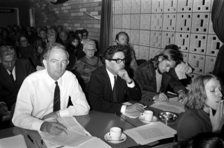PSP Congres Groningen, vlnr Wiebenga, Van de Spek, Bestanddeelnr 925-0697