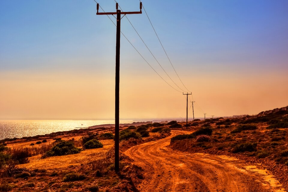 Landscape sunset colors