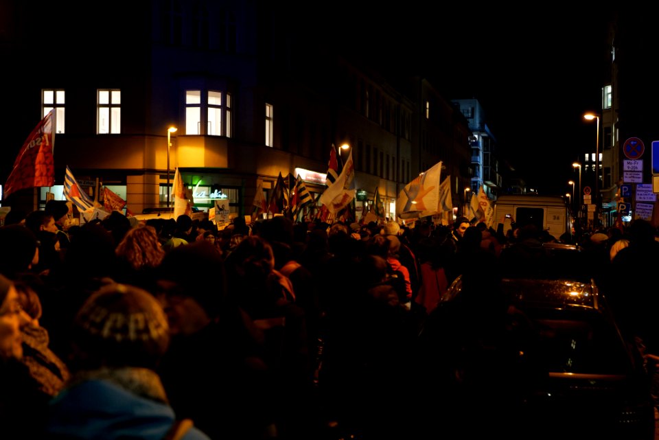 Protest in front of FDP headquarter after Thuringia prime minister election 2020-02-05 25