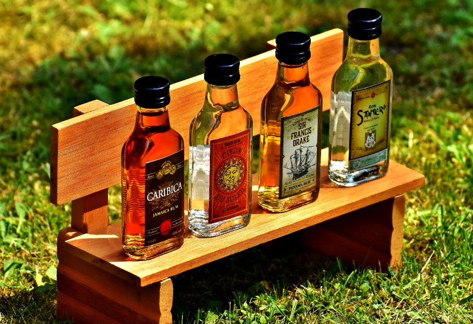 Different origin alcoholic beverage drink