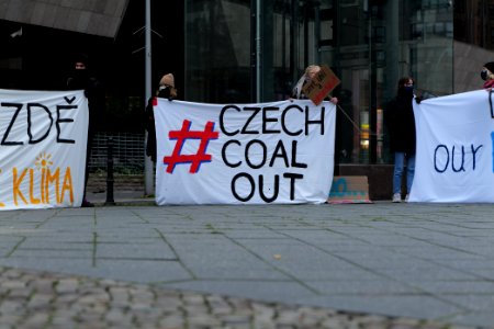 Protest on Czech Republic coal commission in front of embassy in Berlin 2020-11-30 22