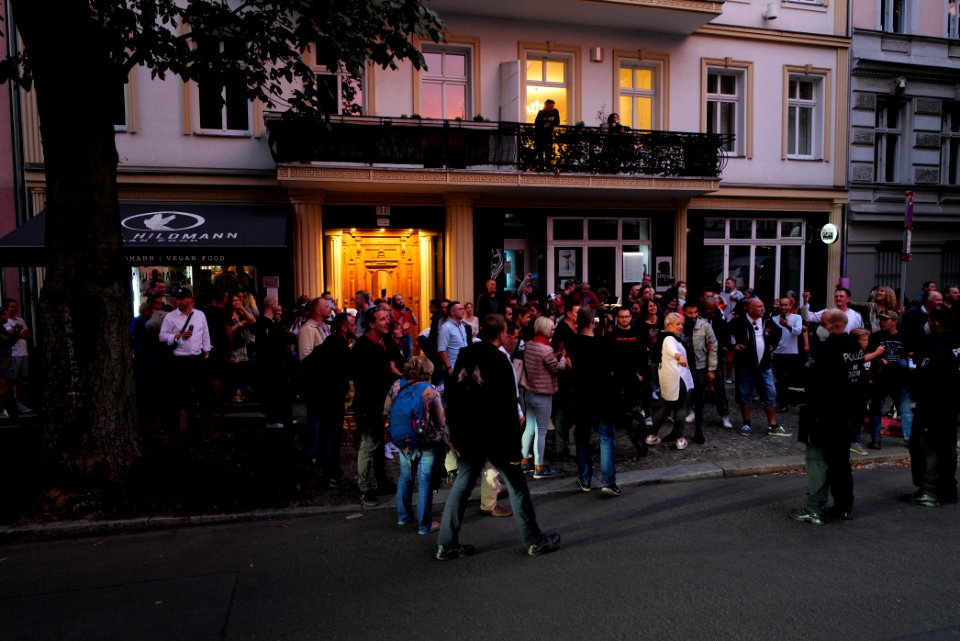 Protest in support of the Attila Hildmann restaurant 2020-08-28 18