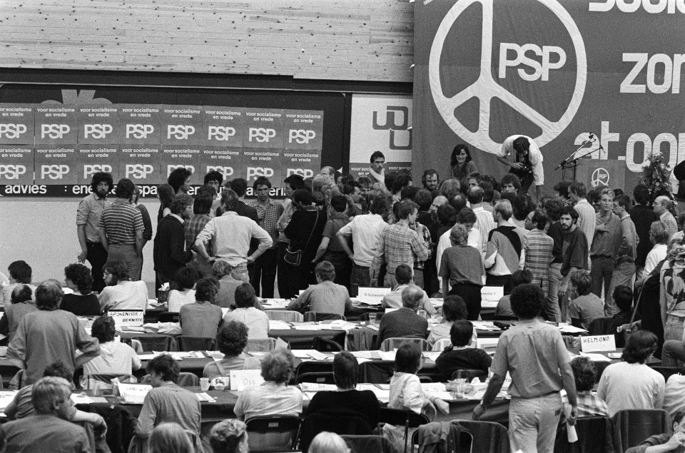 PSP-congres in Utrecht, felle discussies tijdens het congres, Bestanddeelnr 933-3651