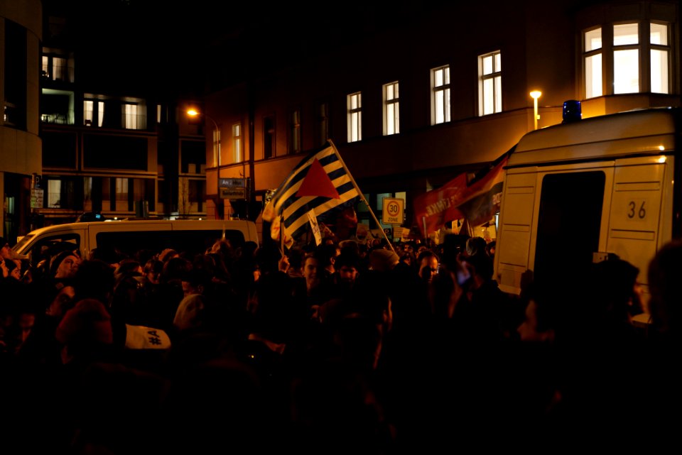 Protest in front of FDP headquarter after Thuringia prime minister election 2020-02-05 36