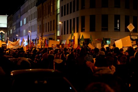 Protest in front of FDP headquarter after Thuringia prime minister election 2020-02-05 29