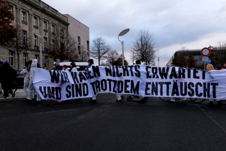 Protest during German government decision about the coal power usage at the chancellery 2020-01-29 33